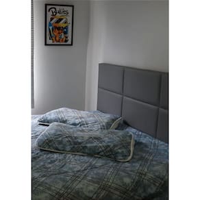 Cabeceira Estofada Queen 6 Blocos Não é Segredo Facto Cinza Escuro 160x60