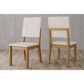Kit 2 Cadeiras Sala Jantar Milla 2 Un Nature-linho Bege - Henn