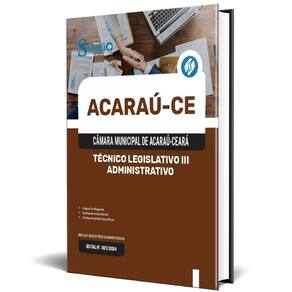 Apostila Câmara Acaraú Ce 2025 Técnico Legislativo Iii