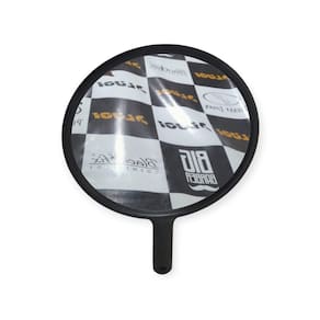 Espelho Para Barbeiros Com cabo Preto - Hidy
