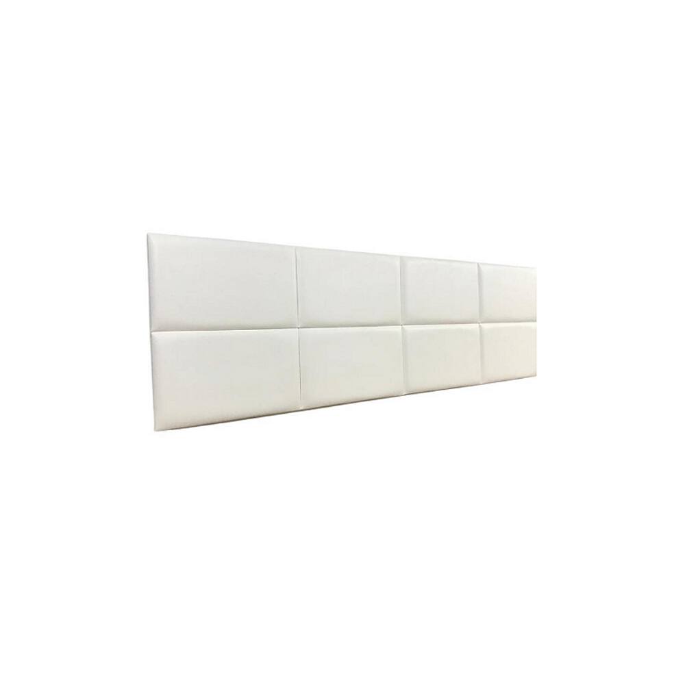 Cabeceira Estofada Queen 8 Blocos Não é Segredo Courvin Branco 160x60