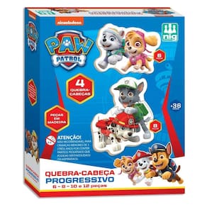 Puzzle Progressivo 36 Peças - Patrulha Canina - Nig Brinquedos