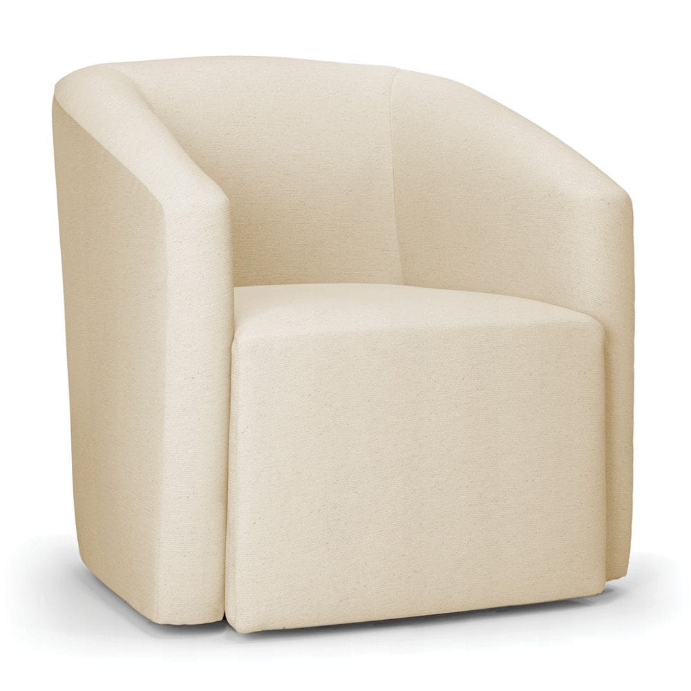 Poltrona Decorativa Orgânica Stella Max Linho Bege D03 - D`Rossi