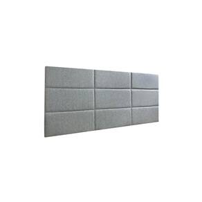 Cabeceira Estofada Queen 9 Blocos Não é Segredo Suede Animale Cinza 160x90