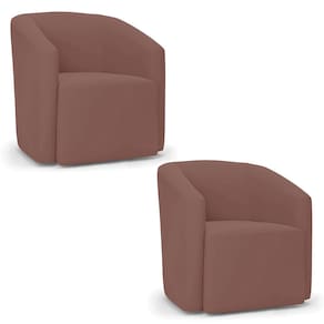 Poltrona Decorativa Orgânica Kit 2 Stella Max Veludo Rosê D03 - D`Rossi