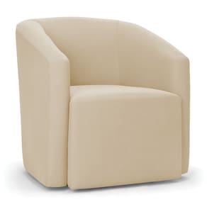 Poltrona Decorativa Orgânica Stella Max Suede Bege D03 - D`Rossi