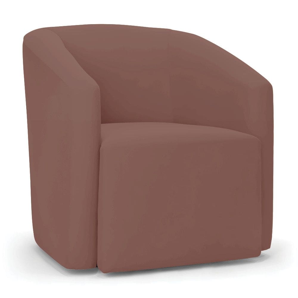 Poltrona Decorativa Orgânica Stella Max Veludo Rosê D03 - D`Rossi
