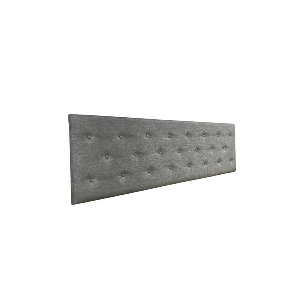 Cabeceira Estofada Queen Capitonê Não é Segredo Linho Cinza 160x60