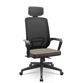 Cadeira Adrix Vinil Marrom Elegante