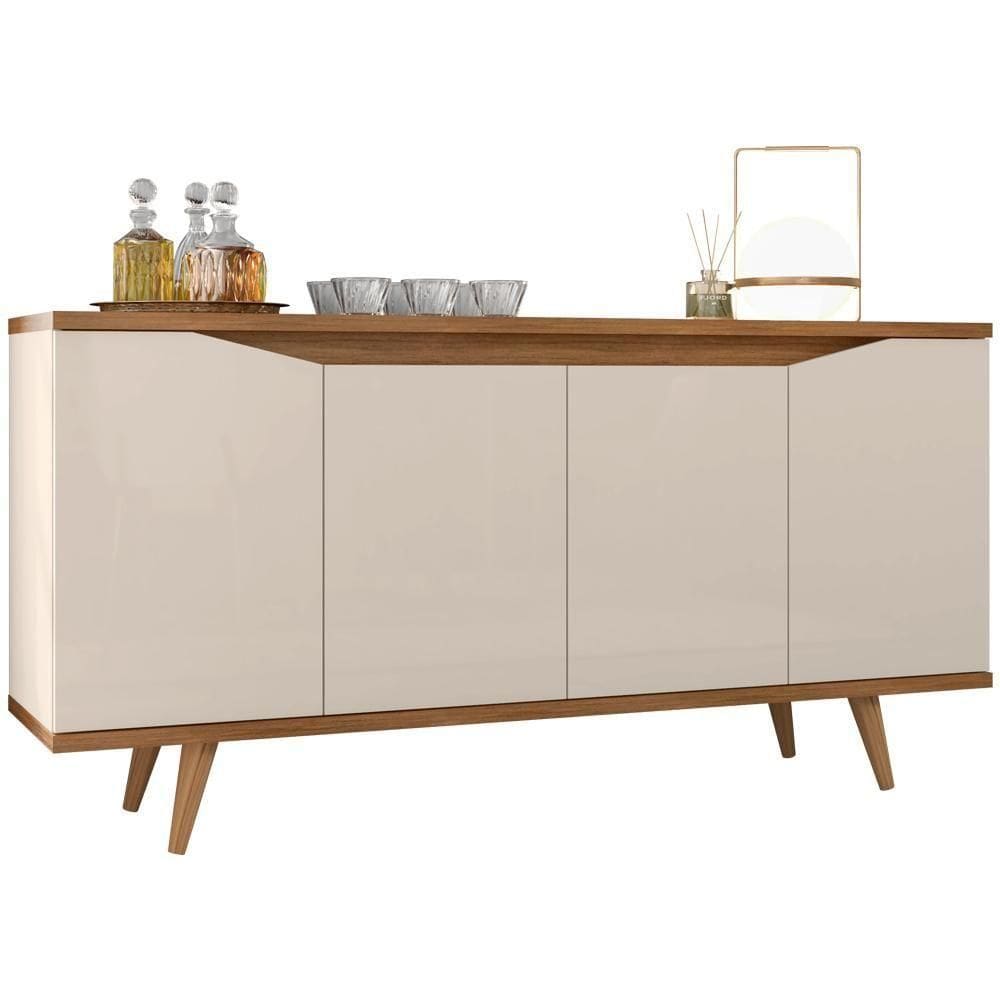 Balcao Buffet 50454 Pes Madeira 160cm Off White Cedro Dcasa