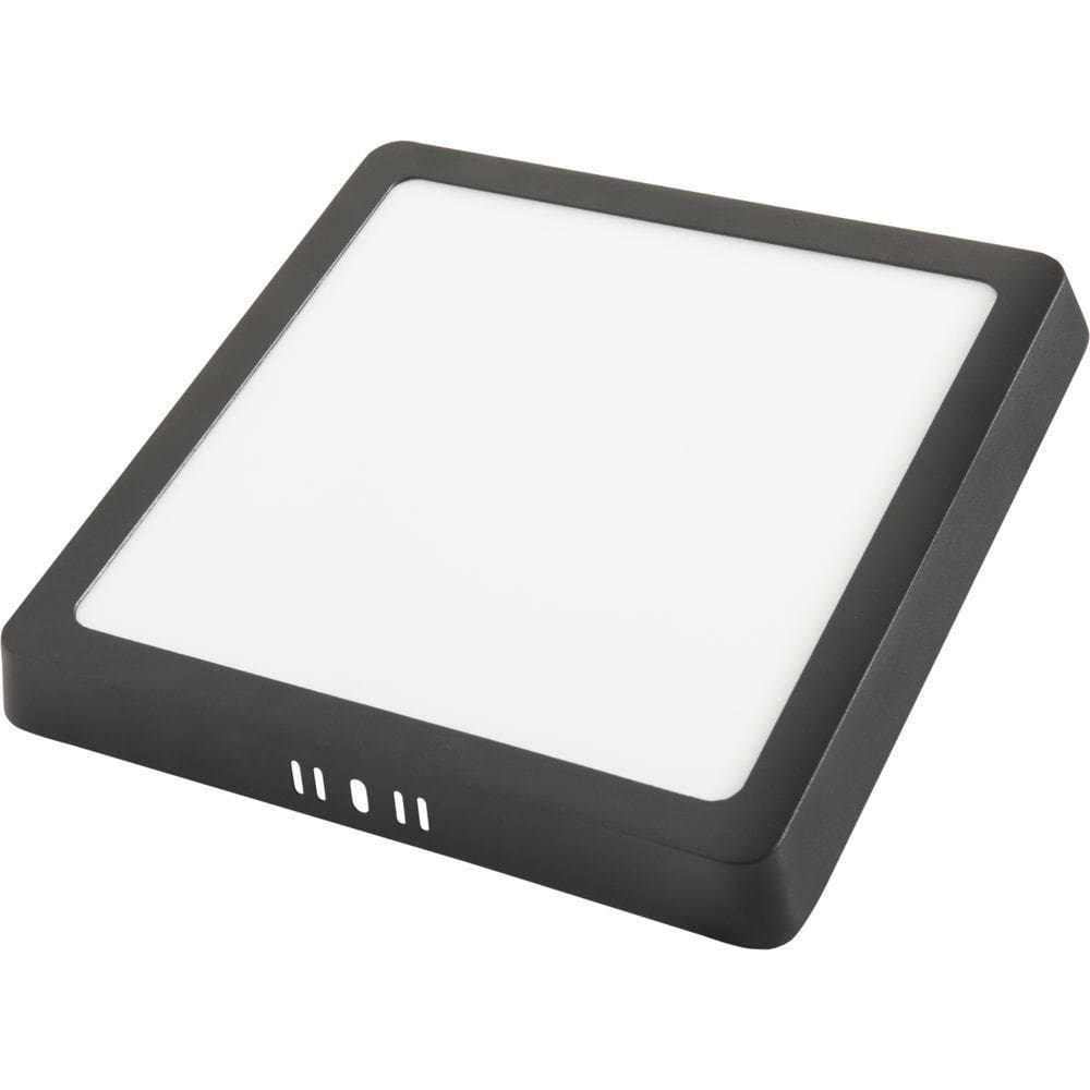 Plafon Fita Led Tramontina Quadrado De Sobrepor Preto 12 W 4000 K 840 Lm Luz Neutra