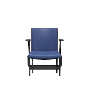 Cadeira Audiplax Esportiva Vinil Azul Metal Preto