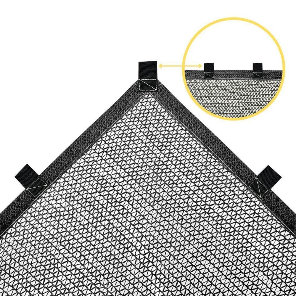 Tela Sombrite Hortas/Estufas 50% Preto 2X5 Bainha/Alças