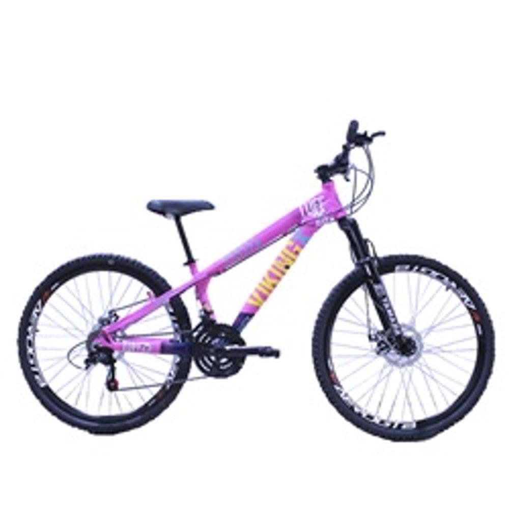 Bicicleta Vikingx 26 Câmbios Importados 21V Aero Rosa Azul