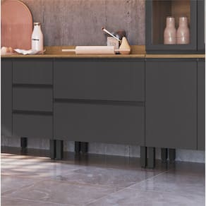 Armário de Cozinha 80 Cm 2 Gavetas Quiditá