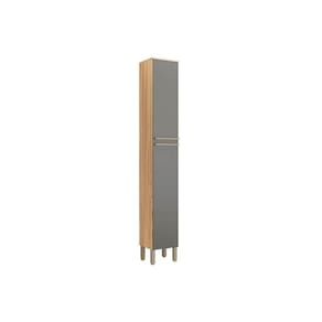 Paneleiro De Cozinha Modulado Nápoli Prime Com 2 Portas 34x222cm Amendoa-chumbo - Ronipa