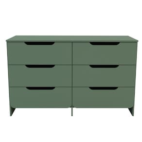 Cômoda Ditália 6 Gavetas Dm-244 Verde Oliva