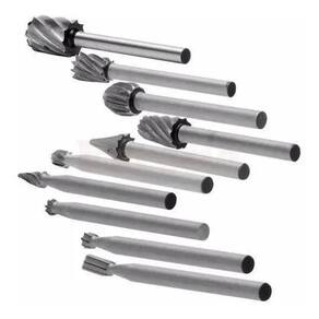 Kit 10 Limas Rotativas Tungstênio Gravação Dremel Retifica