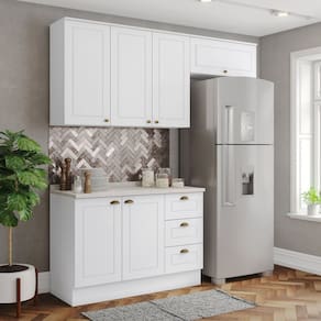 Cozinha Compacta 3 Peças 100% Mdf com Tampo Americana