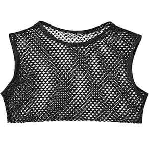 Cropped Telinha Arrastão Blusinha Moda Tendencia Verão