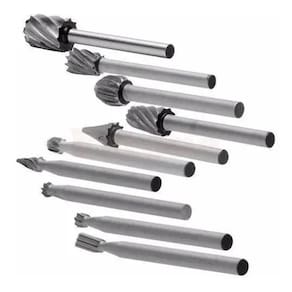 Kit 10 Limas Rotativas Tungstênio Gravação Dremel Retifica
