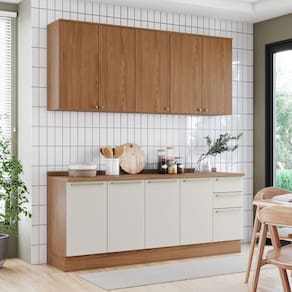 Cozinha Compacta 5 Peças com com Tampo Yasmin Espresso Móveis