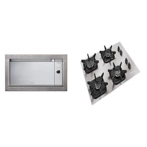 Cooktop 4 Bocas de Alumínio com Queimador Ultra Chama Mcg4bk Forno Elétrico para Embutir Decorato Go