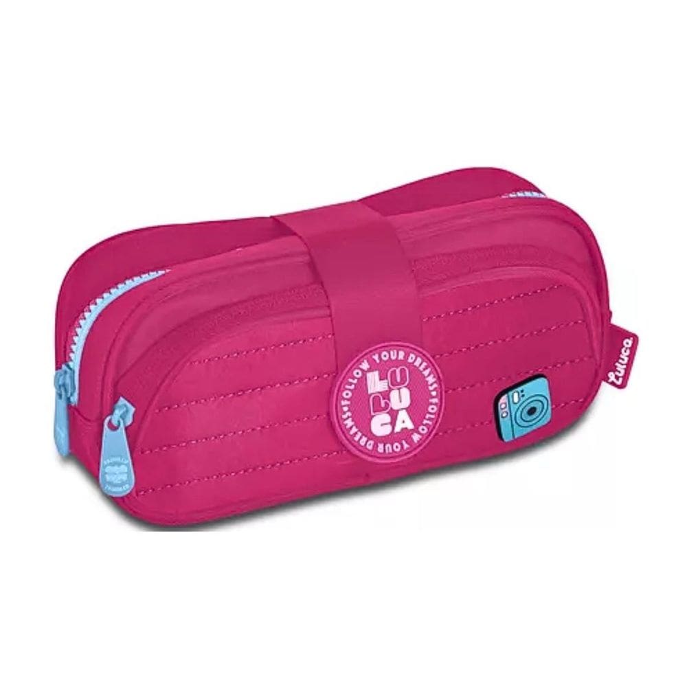 Estojo Duplo Escolar Rosa Luluca Lu24641