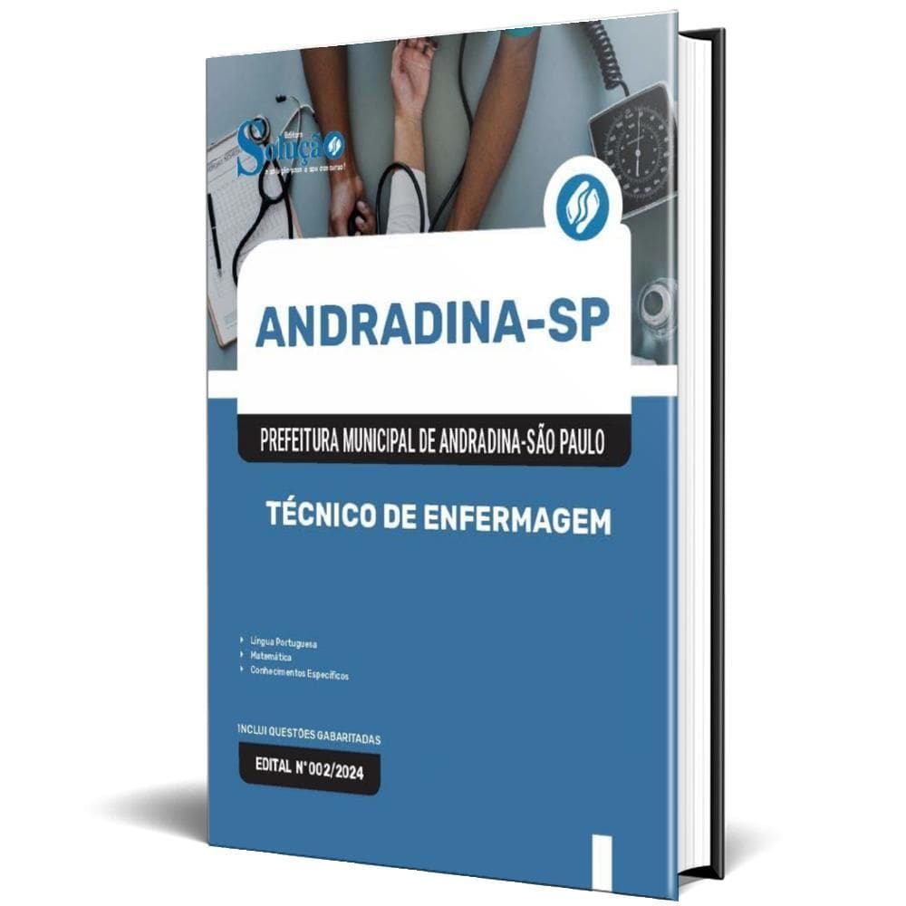 Apostila Prefeitura Andradina Sp 2025 - Técnico Enfermagem