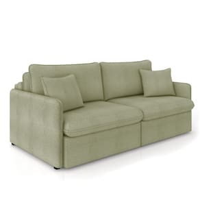 Sofá Retrátil Reclinável 3 Lugares 194cm Maili Bouclê Verde K01 - D`Rossi