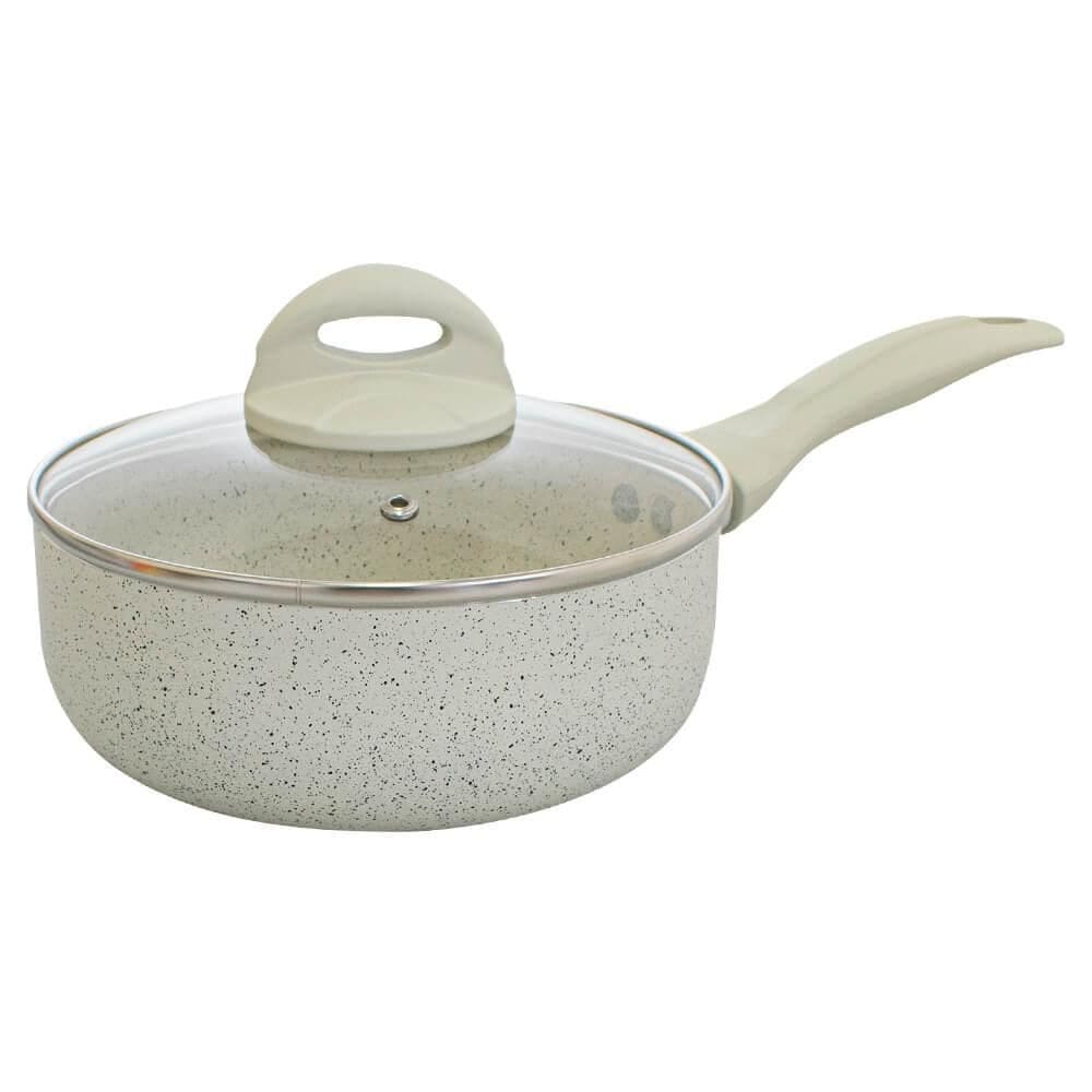 Panela Antiaderente Revestimento Cerâmico Ibiza Vanilla 16cm - Casambiente