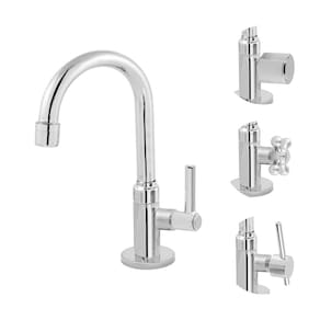 Torneira Bica Móvel Mesa Pia Banheiro Metal Luxo 1/4 Volta
