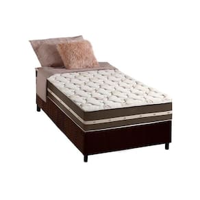 Cama Box Solteiro: Colchão Molas Anjos Superlastic Classic + Base Crc Suede Brown(88X188)
