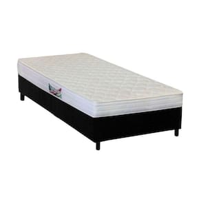 Cama Box Solteiro: Colchão Anatômico Herval Ag65 Frontier + Base Crc Suede Black(88X188)