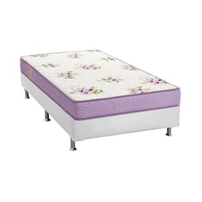 Cama Box Solteiro: Colchão Espuma Ortobom Physical Super Resistente + Base Crc Courano White(88X188)
