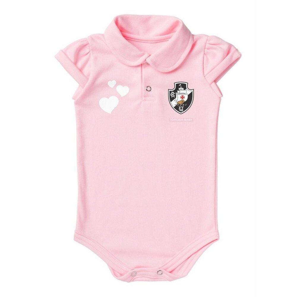 Body Vasco Polo Rosa Torcida Baby