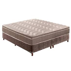 Cama Box Queen: Colchão Anatômico Paropas D33/Ep Confort Ultra Firme + Base Rústico Brown(158X198)