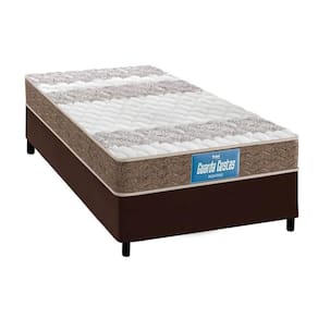 Cama Box Solteiro: Colchão Ortopédico Probel D33/Ep Guarda Costas Double Face + Base Brown(88X188)