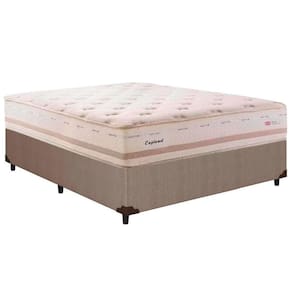 Cama Box Casal: Colchão Molas Herval Maxspring England + Base Crc Courano Clean(138X188)