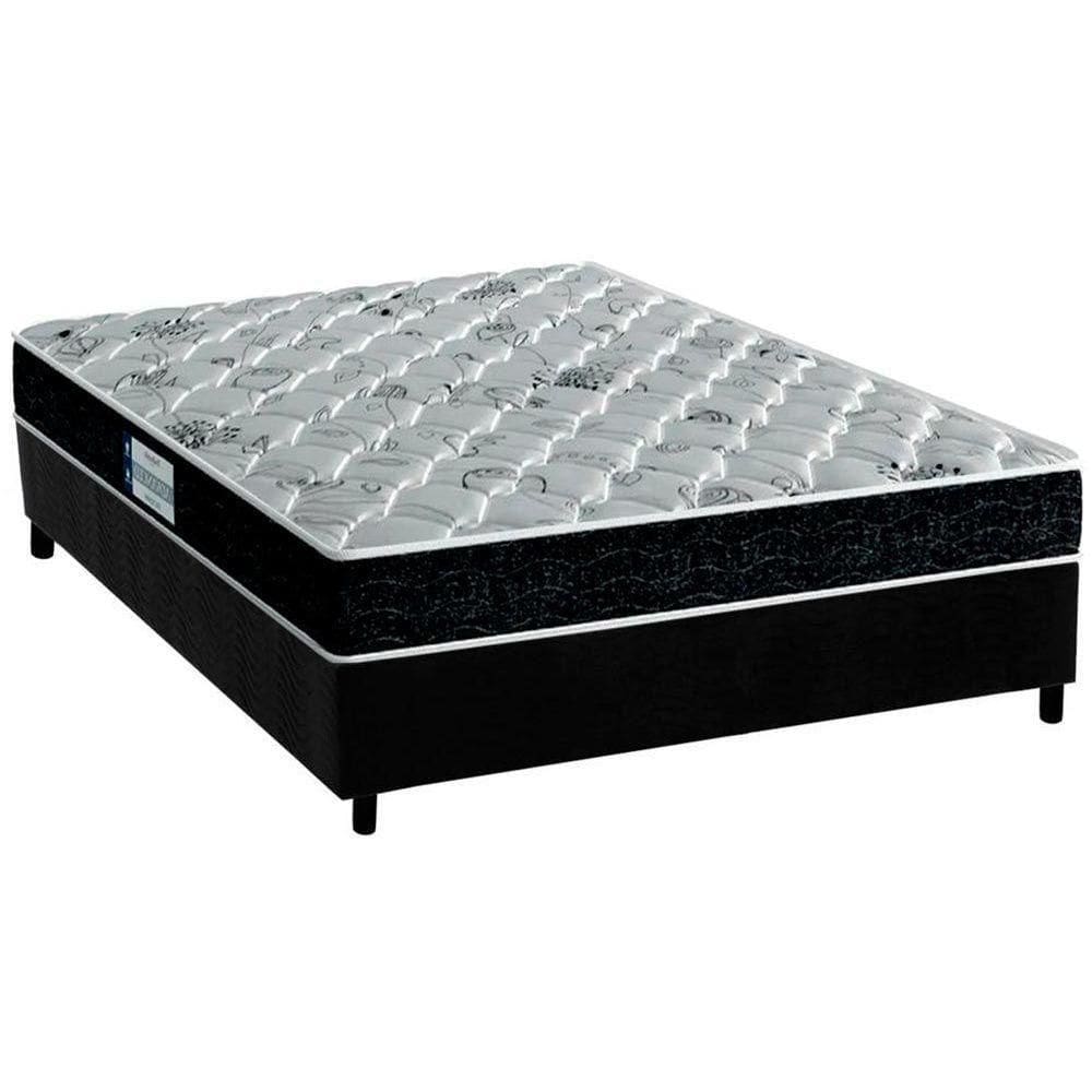 Cama Box Casal: Colchão Ortopédico Probel D45/Ep Advanced Tech2000 + Base Crc Suede Black(138X188)