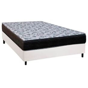 Cama Box Viúva: Colchão Ortopédico Ortobom D33/Ep Anatômico Fort Tech Iso 100 + Base White(128X188)
