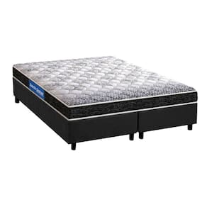 Cama Box Queen: Colchão Espuma Probel Guarda Costas Super Resistente + Base Crc Suede Gray(158x198)