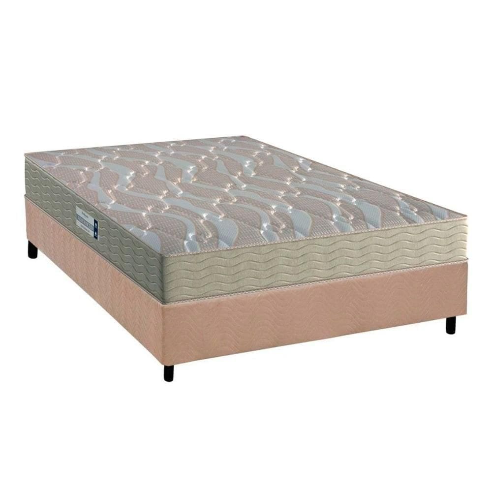 Cama Box Casal: Colchão Ortopédico Probel D45/Ep Advanced Tech2000 + Base Crc Suede Clean(138X188)