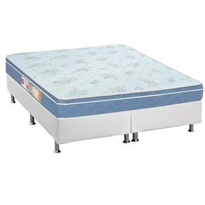 Cama Box King: Colchão Espuma Castor D45 Sleep Max + Base Crc Courano White(193X203)