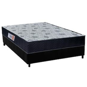 Cama Box Casal: Colchão Ortopédico Orthoflex Foggia Sogni Unic Face + Base Crc Suede Black(138X188)