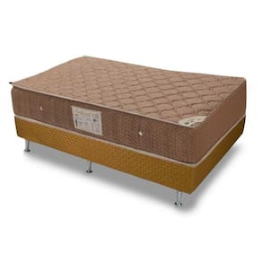 Cama Box Casal: Colchão Molas Bonnel Ortobom Nanolastic Spring + Base Brown(138X188)