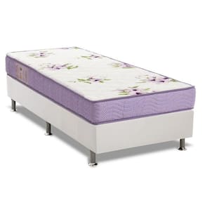 Cama Box Solteiro: Colchão Espuma Ortobom Physical Super Resistente + Base Crc Courano White(88X188)