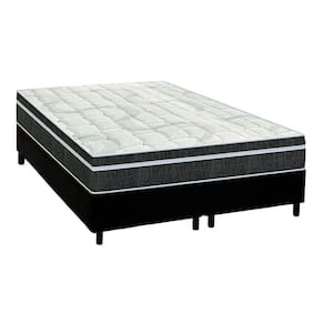 Cama Box Queen: Colchão Molas Bonnel Orthoflex Venezia + Base Crc Courano Black(158X198)