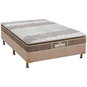 Cama Box Casal: Colchão Ortopédico Probel D33/Ep Guarda Costas Próintense Plus + Base Clean(138X188)
