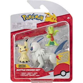 Bonecos - Pokemon Battle - Treecko - Mimigma - Absol SUNNY BRINQUEDOS